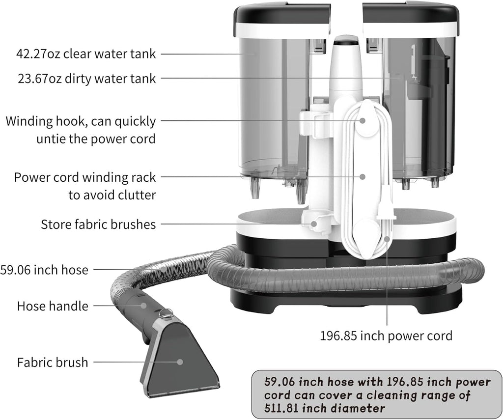 CarpetEase™ Nettoyeur de tapis portable
