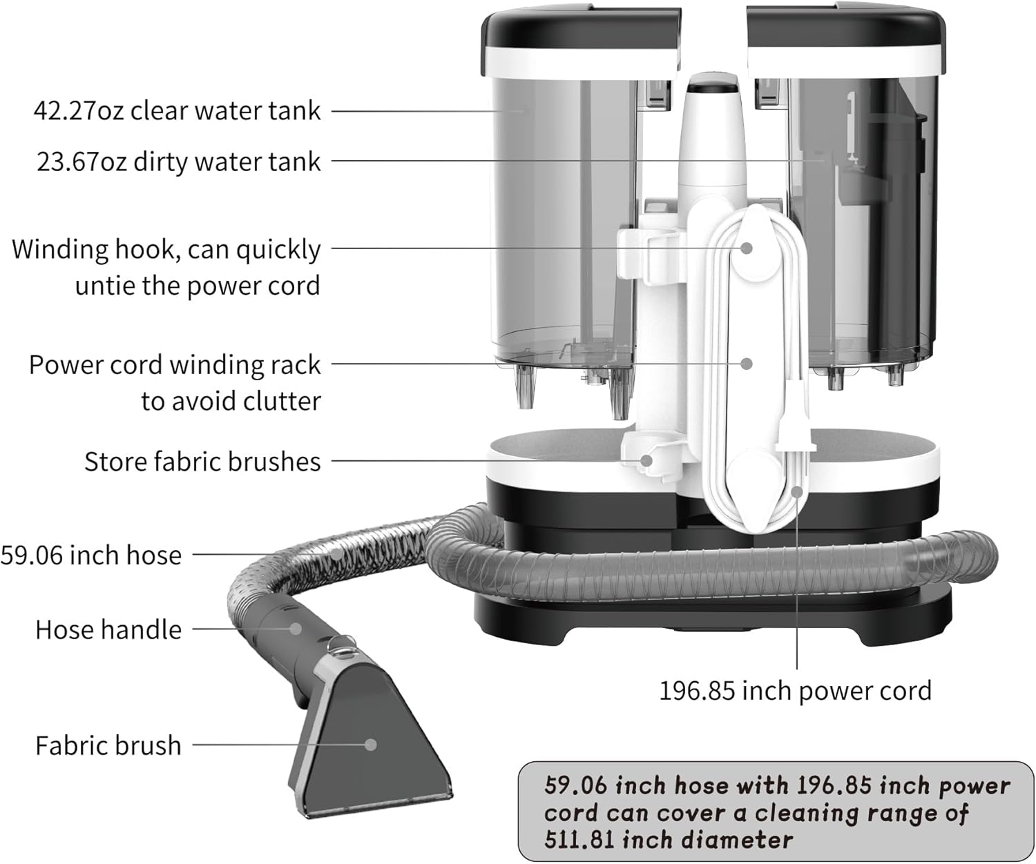 CarpetEase™ Nettoyeur de tapis portable